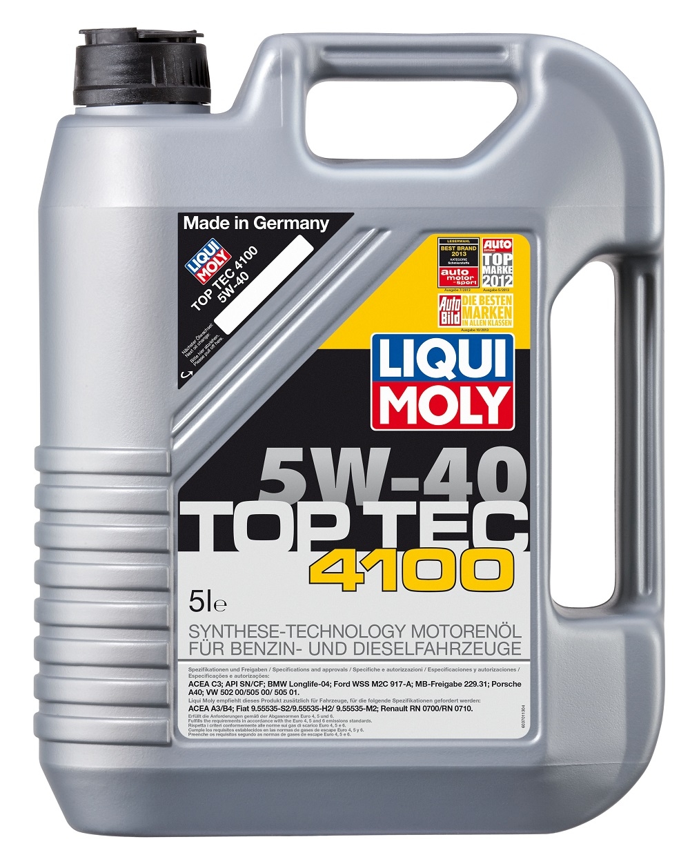 Piese Auto Opel Ulei motor Liquy Moly 5w40 TOP TEC 4100 5L original GERMANIA Revizie Masina